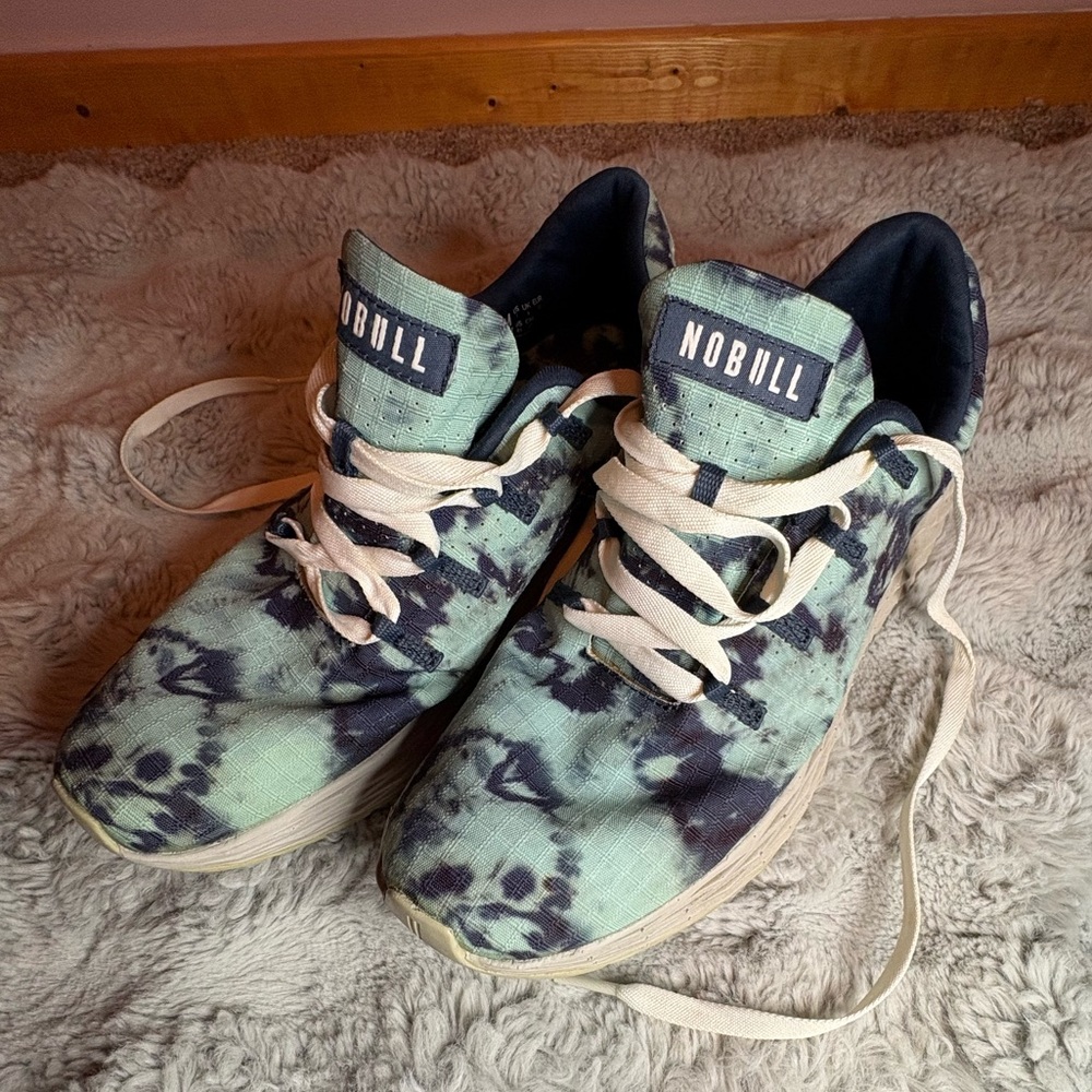 Nobull Tie-Dye Sneakers - Blue and White Women’s Size 8.5